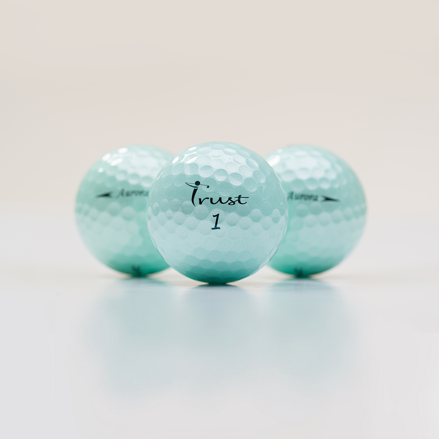 Aurora -Icy Blue Crystal Urethane Golf Ball