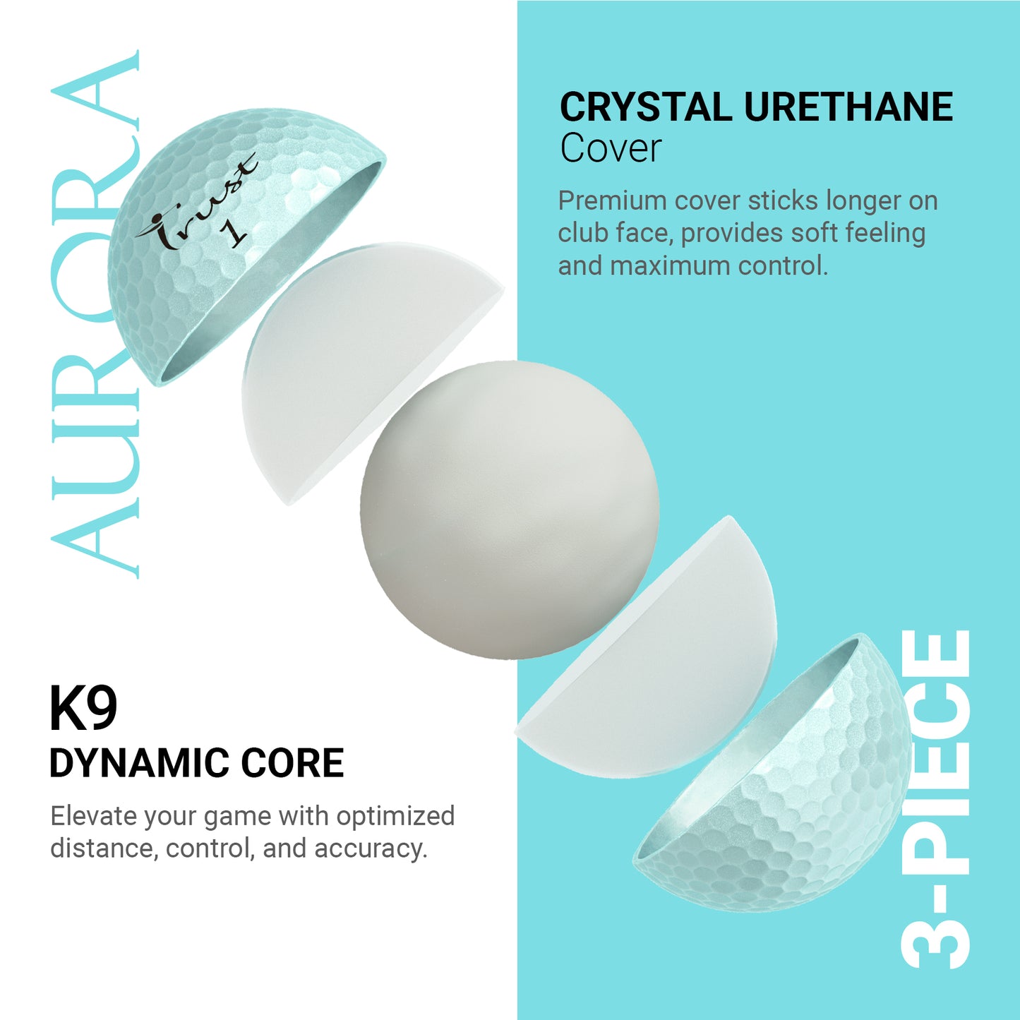 Aurora: Crystal Urethane Golf Ball