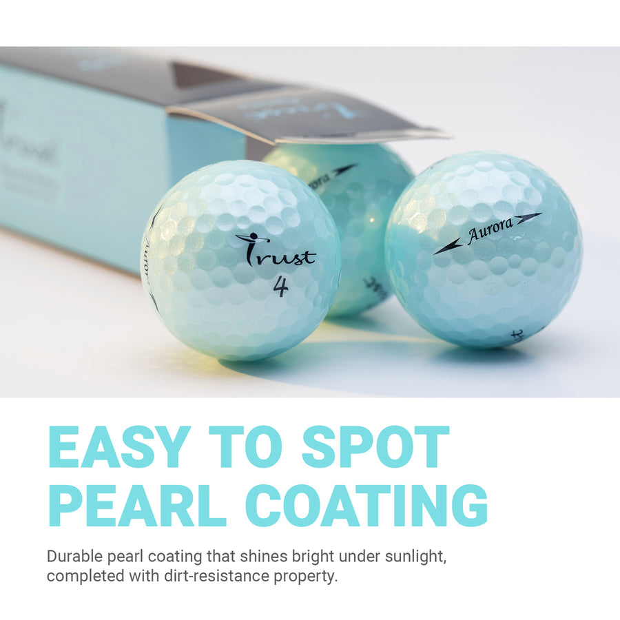 Aurora -Icy Blue Crystal Urethane Golf Ball