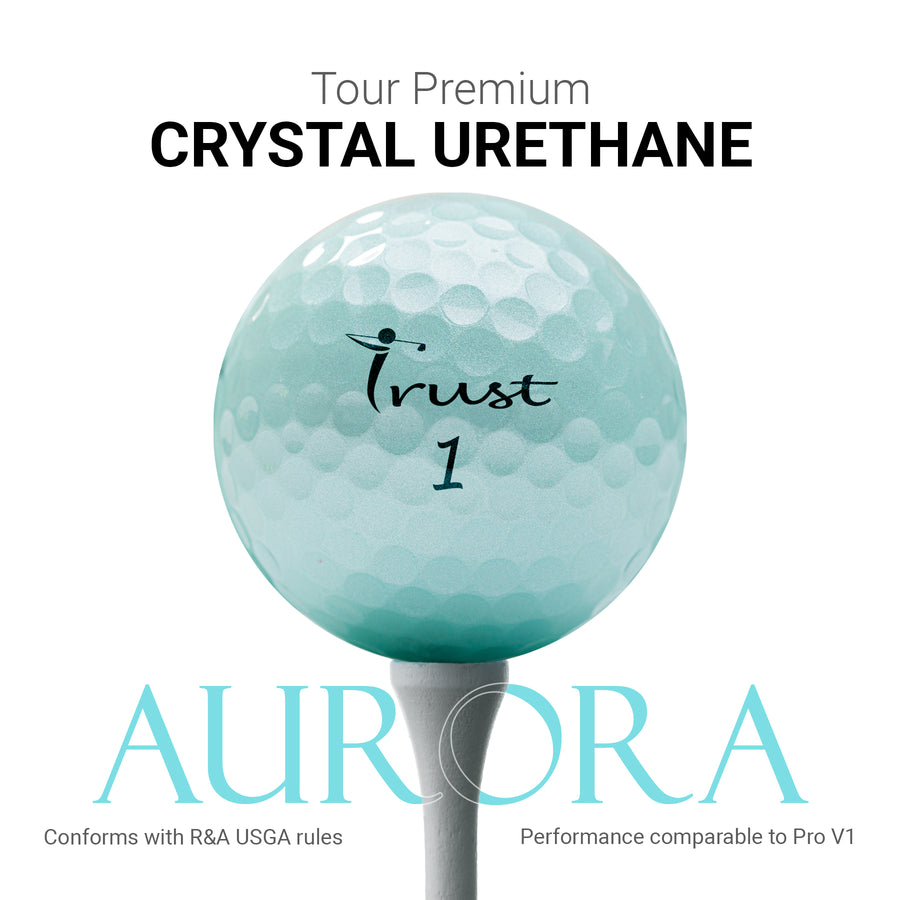 Aurora -Icy Blue Crystal Urethane Golf Ball