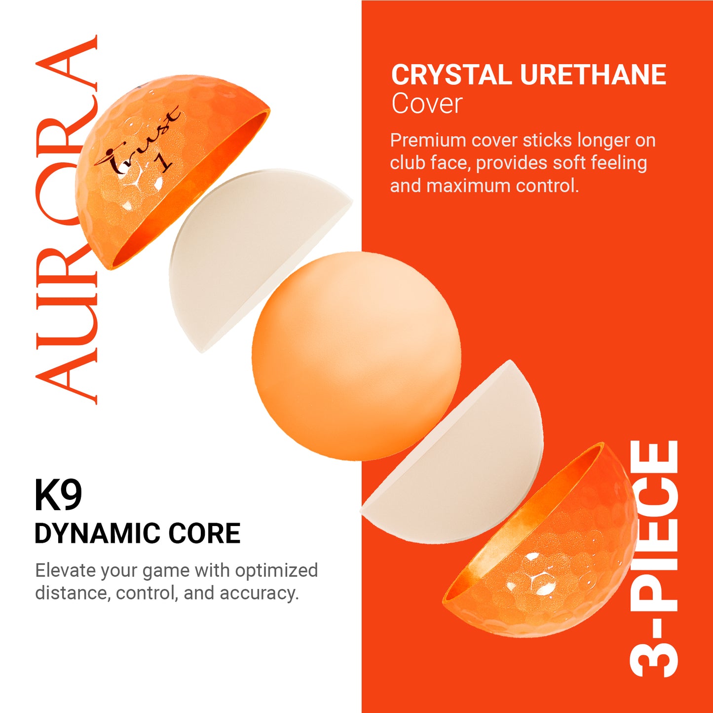 Aurora: Crystal Urethane Golf Ball