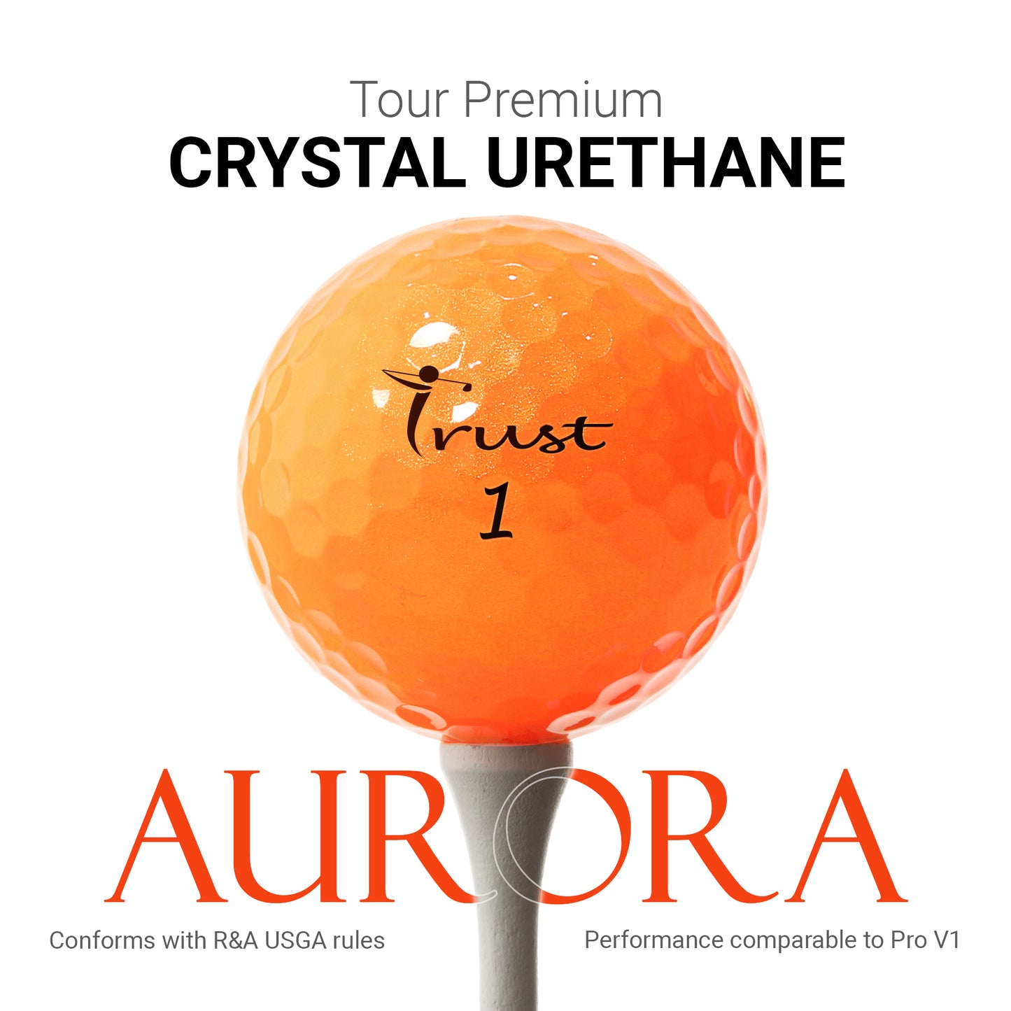 Aurora: Crystal Urethane Golf Ball
