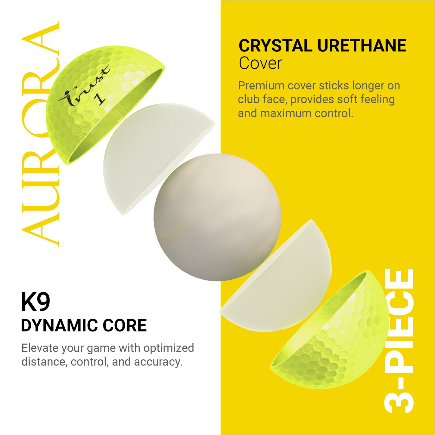 Aurora: Crystal Urethane Golf Ball